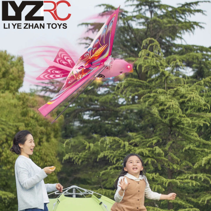 lyzrc-ของเล่นสำหรับเด็ก-นกอวกาศของเล่นเครื่องบินลายนกบินได้จำลองแบบเรืองแสงใหม่