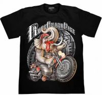 ROCK CHANG HALEY EAGLE รถจักรยานยนต์วินเทจแขนสั้นผู้ชายสัตว์ร็อคเสื้อยืด Harley Eagle Motorcycle T SHIRT