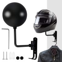 1pcs Motorcycle Helmet Rack Wall Mount Display Holder 180° Rotation Hanger for Coats Keys