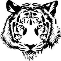 Car Stickers POWERFUL TIGER HEAD Vinyl Decals Motorcycle Decoration Accessories Waterproof Sunscreen Cover Scratches PVC30CM