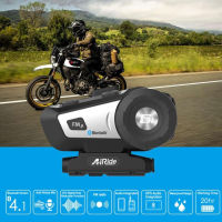 AiRide บูลทูธ ติดหมวกกันน๊อค  G5 500m  บันทึก Video Vimoto Riders Group Intercom MP3 HD 1080P  Camera Motorcycle Bluetooth Intercom Helmet Headset