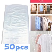 50pcs Clear Plastic Polythene Garment Cover Dry Cleaner Dress Bag Clothes