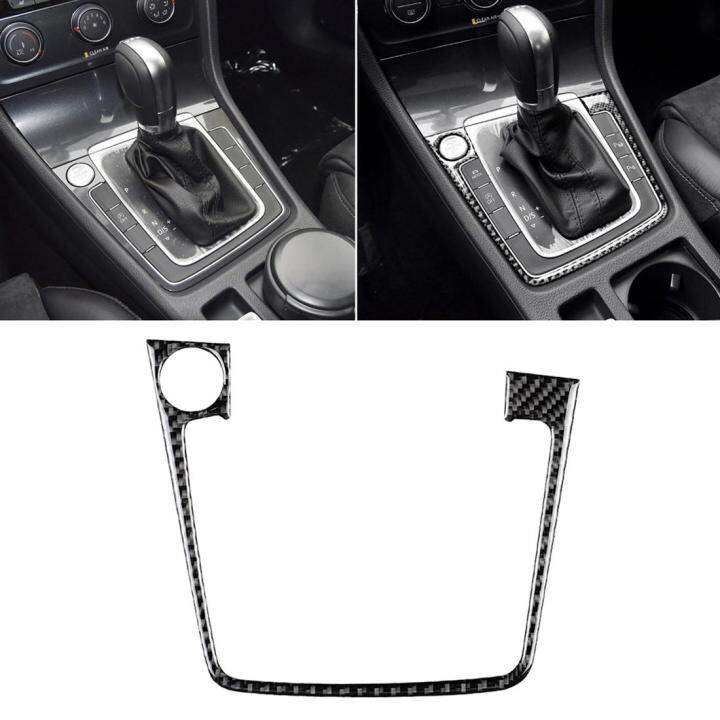 (puluz) Car Carbon Fiber Gear Position Panel Frame Decorative Sticker 