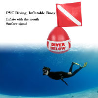 ลูกบอลทุ่นดำน้ำ PVC เครื่องหมายพื้นผิวดำน้ำ Inflatable Signal Floater Dive Bouy Ball with Flag