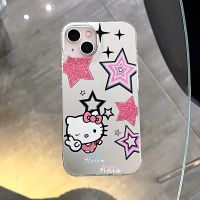 เคสโทรศัพท์มือถือการ์ตูน Hello Kitty สำหรับ iPhone 14 Pro Max 13 Pro Max ฝาหลังซิลิโคนนิ่มสำหรับ iPhone 12 Pro Max 11