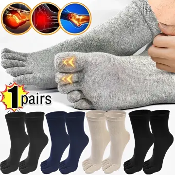 Five Toe Socks Cotton Men Solid Sports Trainer Running Finger Socks  Breathable 