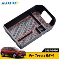 ที่วางแขนรถกลางสำหรับโตโยต้า RAV4 2019 2020 XA50 RAV 4อุปกรณ์เสริมที่เก็บสิ่งของคอนโซลกลางแต่งรถจัดระเบียบ