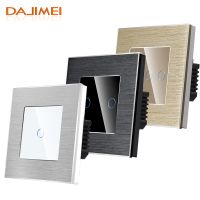 ✵ DAJIMEI EU Touch Switch 1/2/3Gang 1/2 Way Intermediate Stair Switch Aluminum Panel Wall Lamp Light Switch for Home