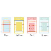 24 pcsLot Geometric color sticky note and memo pad Post planner book marker scrapbooking Office material School supplies FM117