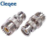 Cleqee 1PC BNC Male Plug To SO239 UHF Female PL 259 Jack RF Coaxial Adapter Cable Connector C20066