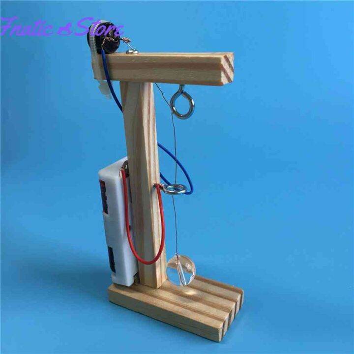 Handmade Earthquake Alarm Science Experiment Kids DIY Assembly Wooden