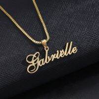 Custom Name Necklace Cuban Chain Gold Chocker Stainless Steel Personalized Letter Necklaces Charms Jewelery For Women Gift