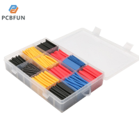 pcbfun ชุดท่อหดความร้อนอัตราส่วน2:1สายเคเบิลไฟฟ้าแขนหลอดที่หดได้เมื่อถูกความร้อนกับกล่อง780ชิ้น