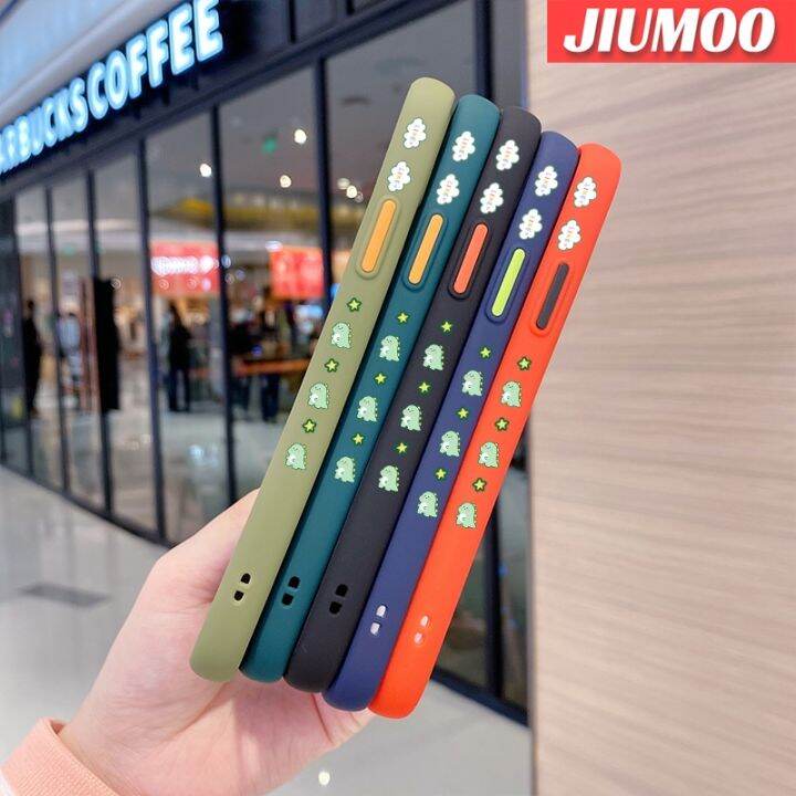 เคส-jiumoo-สำหรับ-xiaomi-mi-poco-m2-redmi-9-9a-การ์ตูนไดโนเสาร์น้อยกันกระแทกเคสโทรศัพท์เนื้อแข็งขอบสี่เหลี่ยมปลอกซิลิโคนนิ่มคลุมทั้งหมดเคสป้องกันเลนส์กล้อง