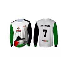 Custom name and number support for Palestinian long sleeved T-shirts