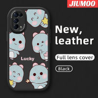 เคส JIUMOO สำหรับ OPPO Reno 5 Pro 5K 5G Reno 4 Reno 2 2F Reno 2Z Fino Lite เคสน้อยน่ารักไดโนเสาร์มีสไตล์ดีไซน์ใหม่เคสใส่โทรศัพท์หนังซิลิโคนนิ่มป้องกันการตกพร้อมเคสป้องกันกล้องสำหรับเลนส์คลุมทั้งหมด