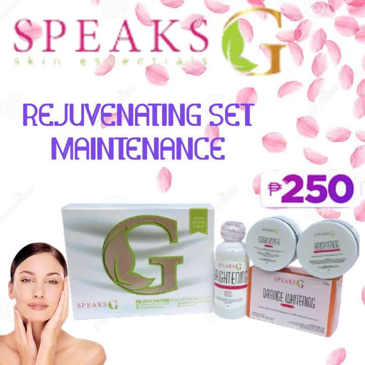 With Freebie Speaks G Rejuvenating Maintenance Set Whitening Anti