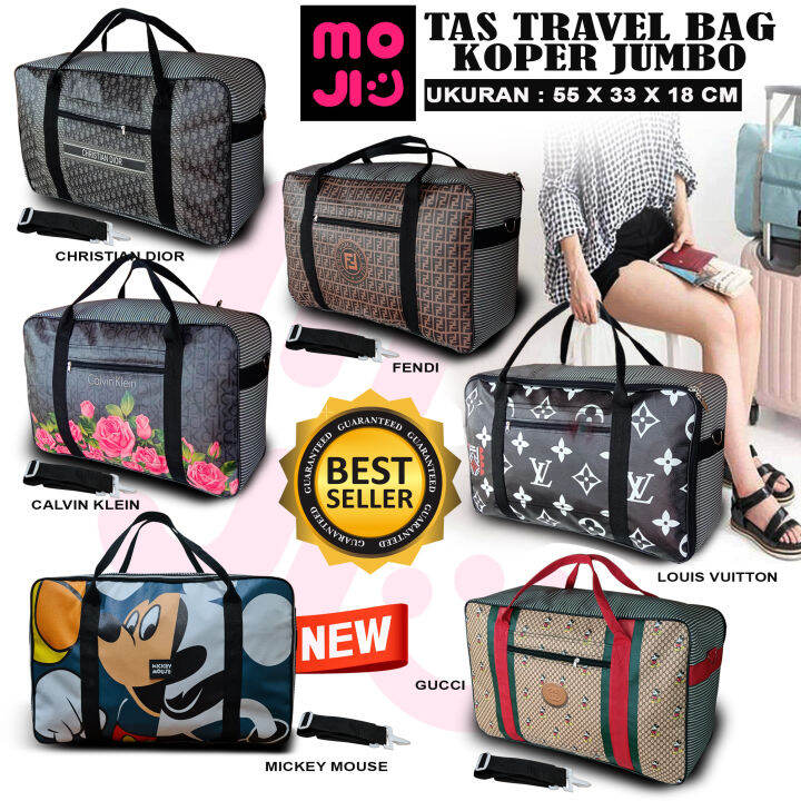 MOJI Travel Bag Jumbo Motif Dewasa Dan Karakter Tas Selempang Koper