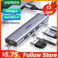 UGREEN USB C Hub 4 พอร์ต USB Type C ถึง USB 3.0 Hub Splitter Adapter สำหรับ MacBook Pro iPad Pro Samsung Galaxy Note 10 S10 USB Hub-wcqre7872