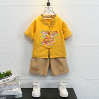 Hanfu Boy Summer Clothing Thin Ancient Costume Childrens Summer Ethnic Style Clothing Suit-Year-Old Baby Chinese Style Tang Suit