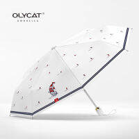 OLYCAT Women Umbrella Automatic Sunscreen Anti UV Umbrella Rain Women Cartoon 8 Ribs Windproof Parasol Cute Sun Umbrellas Brand