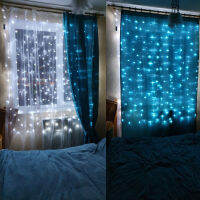 3x3M 300 LED Fairy String Curtain Light Memory Control Garland Lights For Christmas Party Home Salon Window Outdoor Decoration