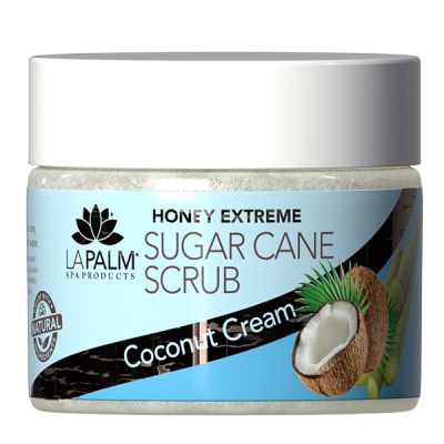 LA PALM HONEY EXTREME SUGAR CANE SCRUB COCONUT CREAM 340 g ของแท้!! / SCRUB สครับผิวกาย