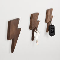 2pcsLot Solid Wood Magnetic Key Holder Self-adhesive Room Storage Rack Coin Organizer Home Decoration Accessories Wall Decor