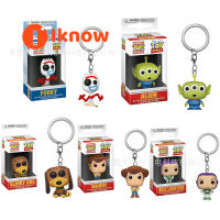 I Know Funko Pop Woody Buzz Lightyear พวงกุญแจสามตา Chakki จี้สำหรับ Disney