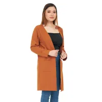 Womens Cardigan Korean Style Casual Long Sleeve Front Pockets Outerwear [Soft and Comfortable]