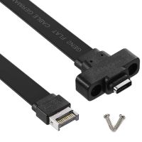 3.1 Usb แผงด้านหน้า Type E To Type C สายพ่วง Gen 2 10 Gbit/s สายอะแดปเตอร์ภายในพร้อมสกรู2ตัว50ซม.