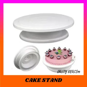 Plastic Cake Plate Turntable Rotating Anti-skid Round Cake Stand