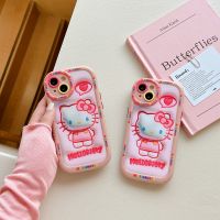 การ์ตูนน่ารัก Hello Kitty 3D Picture เคสโทรศัพท์สำหรับ iPhone 14 Pro Max 14 Pro 14กันกระแทกนุ่มโทรศัพท์มือถือฝาหลังสำหรับ iPhone 13 Pro Max 13 Hello Kitty Cover เคสโทรศัพท์สำหรับ12 Pro Max 12 Hello Kitty Case 11เคสห่อหุ้ม