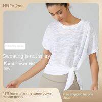 Lulu yoga sports shirt female plus size loose slim quick-drying short-sleeved T-shirt YD188