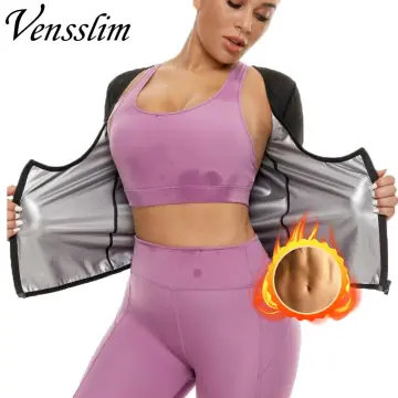 NINGMI Sauna Suit Women Waist Trainer Sauna Vest and Short Pants Body  Shapewear Set Slimming Vest Fitness Corsets Tops Women