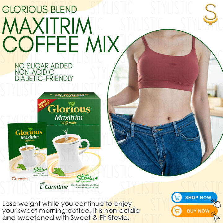 Glorious Blend Maxitrim Slimming Coffee with LCarnitine & Anti