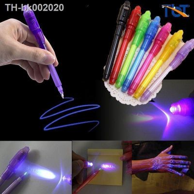 ✳▥¤ Luminous Light Pen Magic Purple 2 In 1 UV Black Light Combo Drawing Invisible Ink Pen Learning Education Toys for Child