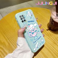 Jlingji เคสสำหรับ Infinix Note 8 Note เคส8i ลายแฮปปี้ไอศกรีมเคสมือถือนิ่มลายขอบสี่เหลี่ยมด้านข้างบางเคสซิลิโคนเคสนิ่มเคสป้องกันการกระแทก