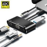 DDRR แล็ปท็อป HDTV แท่นวางมือถืออะแดปเตอร์ USB 3.0 Type-C Hub 4K HDMI VGA