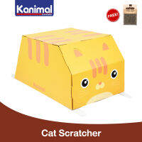 Kanimal Cat Toy ของเล่นแมว ที่ลับเล็บแมว รุ่นแมวส้ม (ประกอบง่าย) สำหรับแมวทุกวัย ขนาด 56x30x25 ซม. แถมฟรี! Catnip