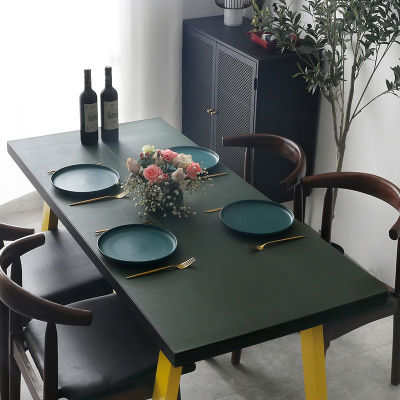 แผ่นปูสีทึบผ้าหนังปูโต๊ะพรมปูโต๊ะน้ำชาสไตล์นอร์ดิกเรียบง่ายทันสมัยแผ่นรองตู้วางทีวีในบ้าน