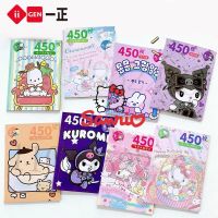 Sanrio Sticker Book Cute Hello Kitty Cinnamoroll Kuromi  Kids Hand Account Decorative Sticker Stationery School supplies Label Maker Tape