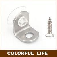 №♣ Stainless steel Shelf supports Corner bracket fixed glass holder wooden shelf sucker with Screw Furniture Hardware