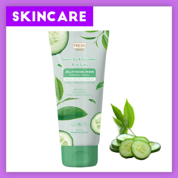 FRESH Green Tea and Cucumber Acne Care Jelly Facial Wash 100 mL Lazada PH