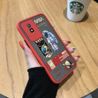 Mop Mall Y02A Vivo Y02T สุดสร้างสรรค์ NASA America Space Nastronaut มีน้ำค้างแข็งโปร่งใสเคสใส่โทรศัพท์คลุมทั้งหมดกล้องเคสป้องกัน