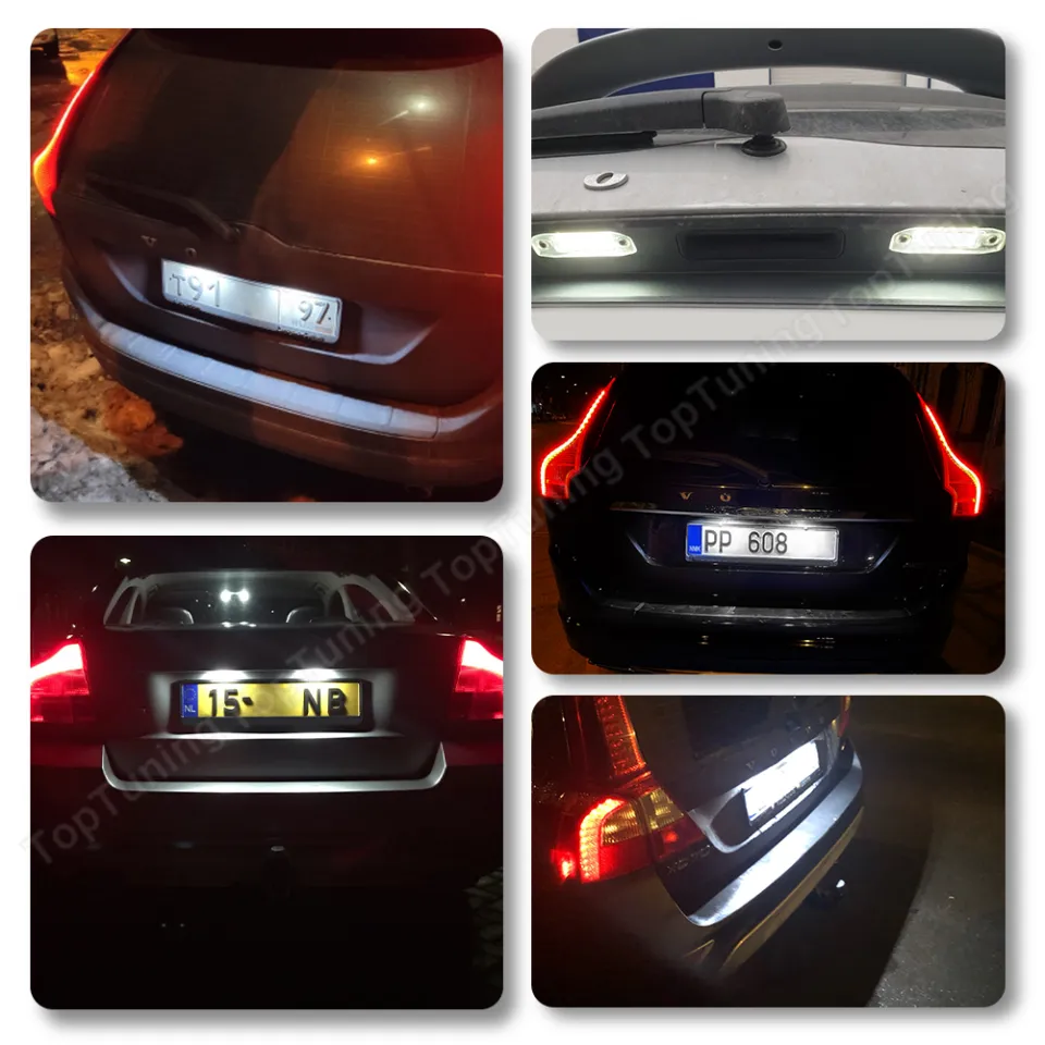 2Pcs Canbus LED License Plate Light for Volvo S80 XC90 S40 V60 XC60 S60 C70  V50 XC70 V70 White Car-Styling Number Lamp