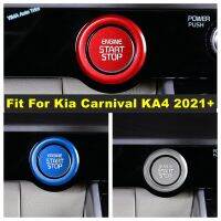 เครื่องยนต์อัตโนมัติ One Start Stop Push ปุ่มจุดระเบิด Key Circle สติกเกอร์สำหรับ Kia Carnival KA4 2021 2022อุปกรณ์ตกแต่งภายใน