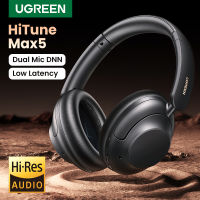 UGREEN HiTune Max5 Hybrid 43dB ANC Active Noise Cancelling Headphones Wireless Over Ear Bluetooth Earphones, 3D Spatial Audio Model:25255