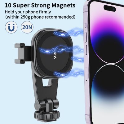 Universal Strong Magnetic Phone Holder Tripod Mount Camera Holder With Cold Shoe For Samsung Canon Nikon DSLR Camera