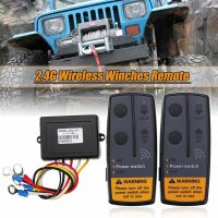 2.4G 12V 24V 50M Digital Wireless Winches Remote Control Recovery Kit For Jeep SUV